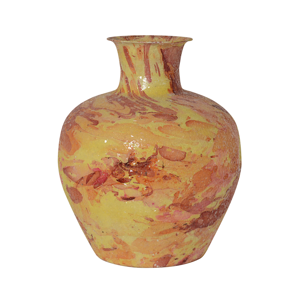 Vase yellow mosaic IR 33x33x41