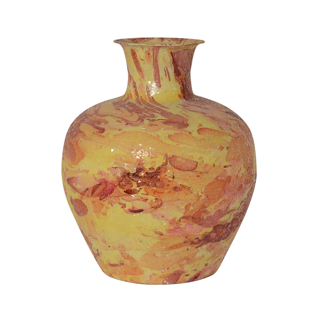 Vase yellow mosaic IR 33x33x41