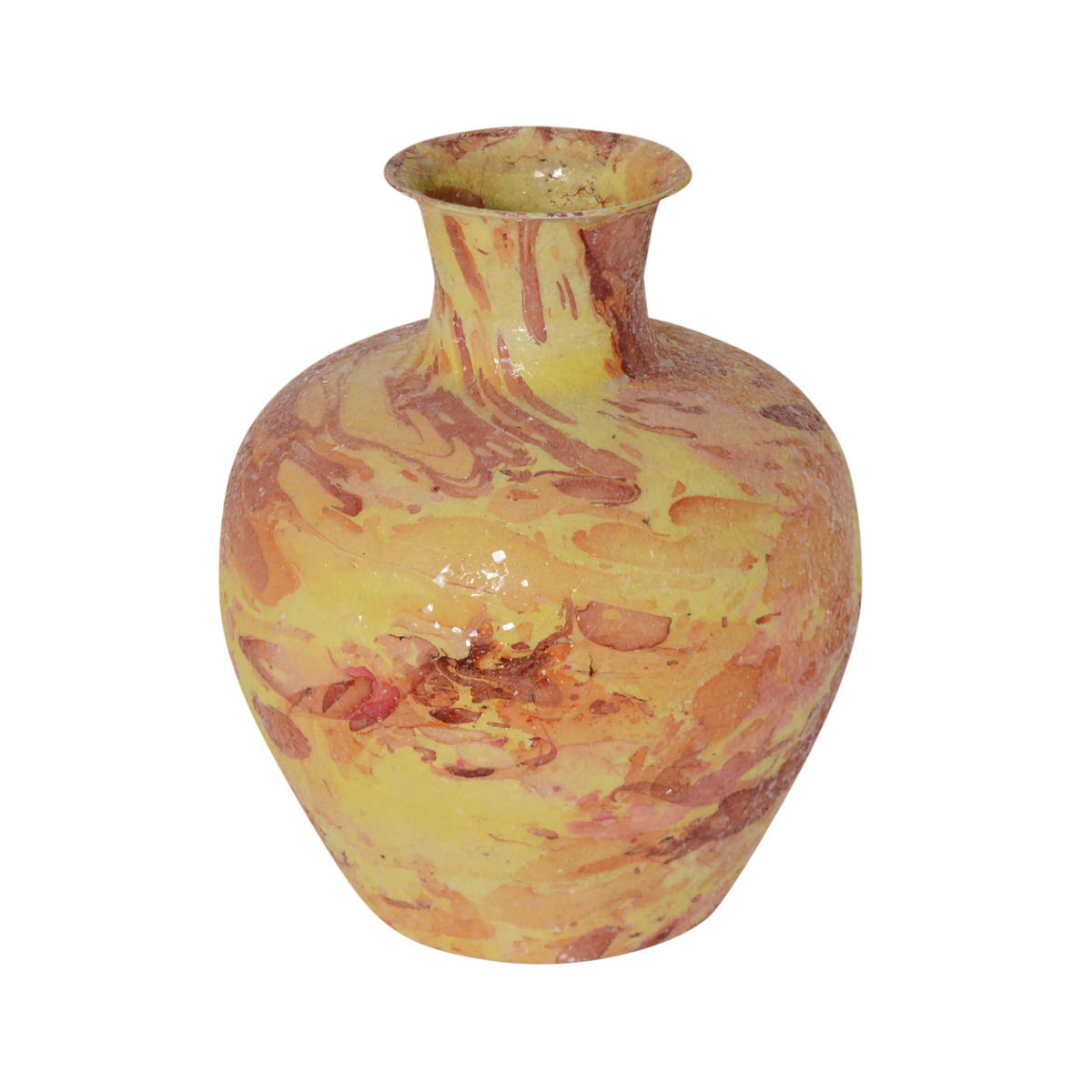 Vase yellow mosaic IR 33x33x41