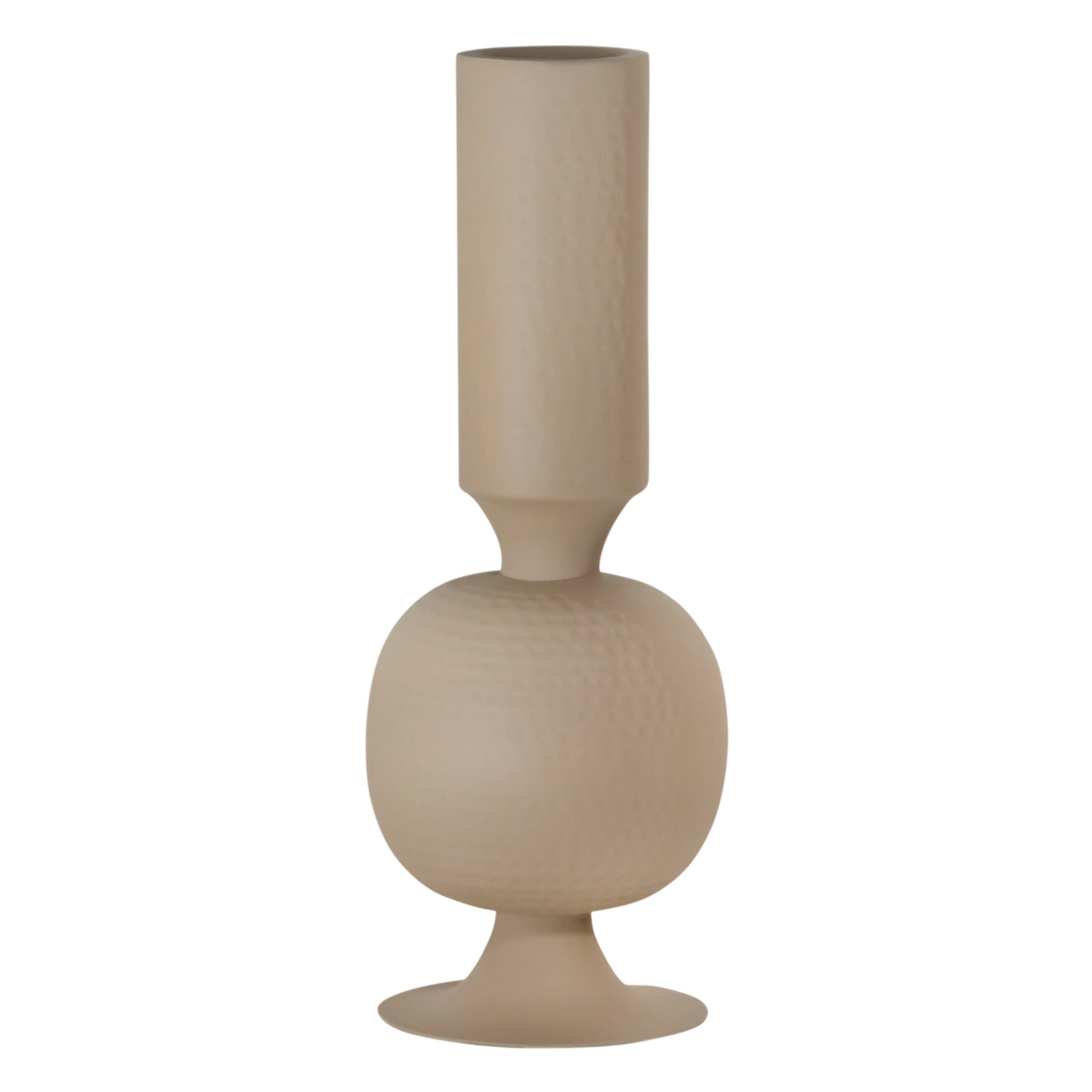 Candle holder ALU RAW/TAUPE 20x20x50