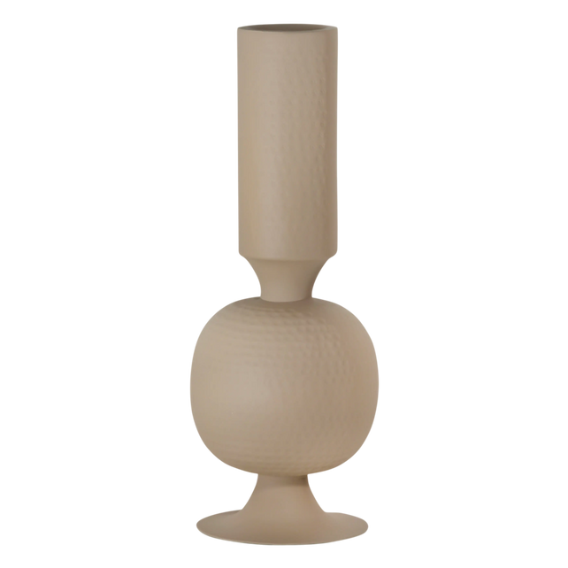 Candle holder ALU RAW/TAUPE 20x20x50