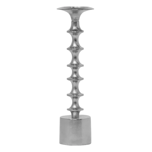 Candle holder ALU RAW/NI 13x13x42