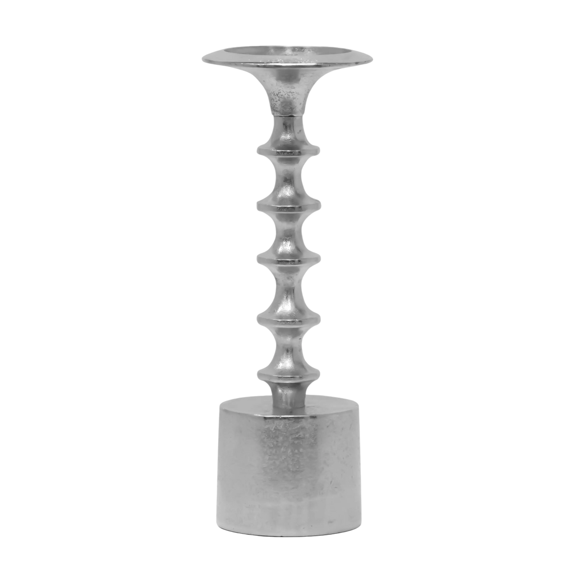 Candle holder ALU RAW/NI 13x13x32