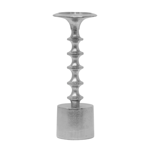 Candle holder ALU RAW/NI 13x13x32