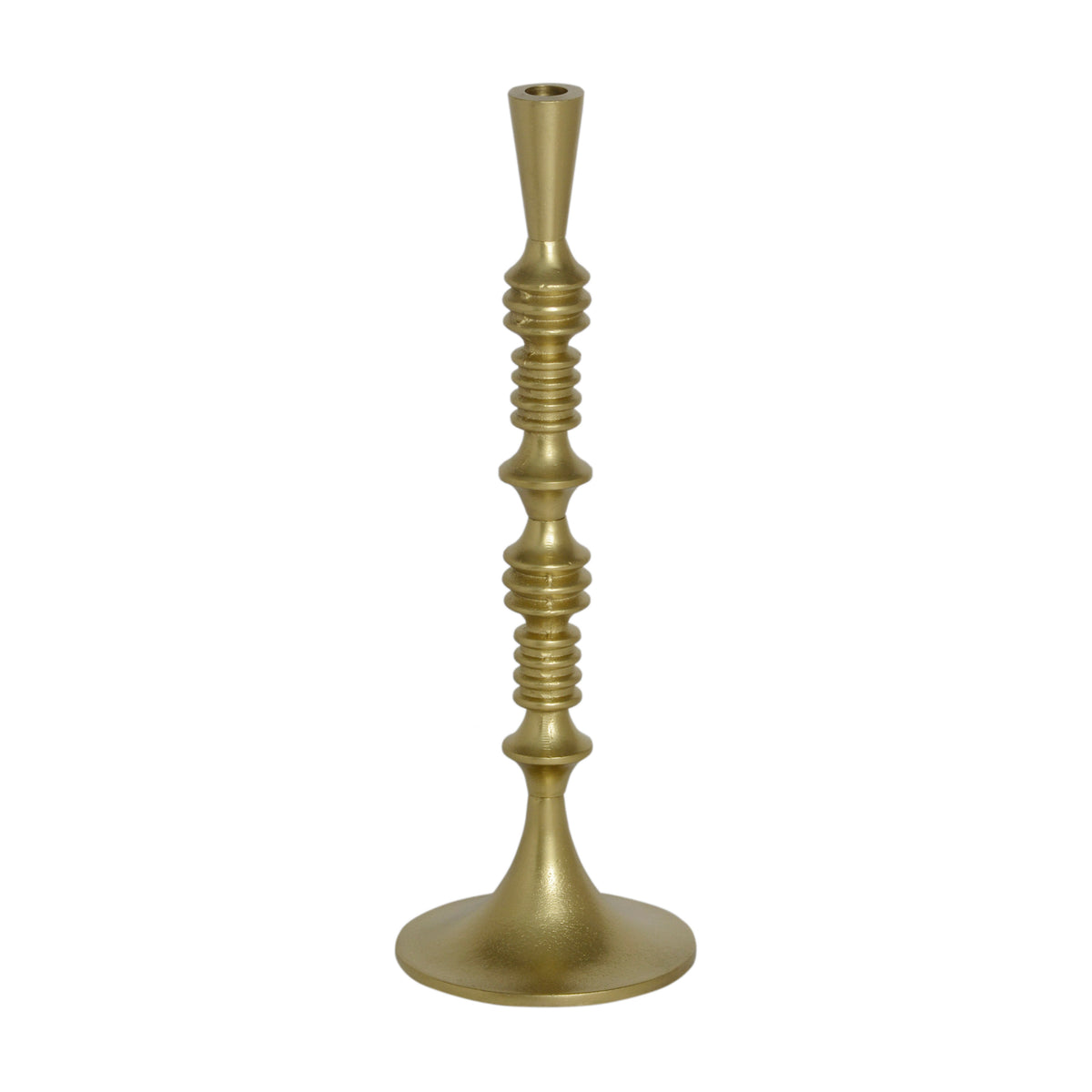SALE Candle holder ALU RAW/GOLD 16x16x47