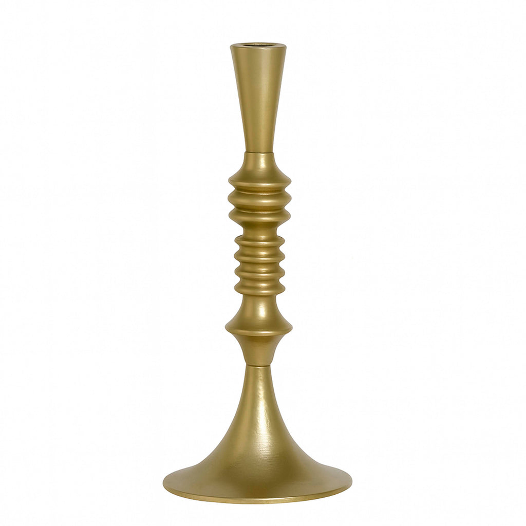 SALE Candle holder ALU RAW/GOLD 14x14x32