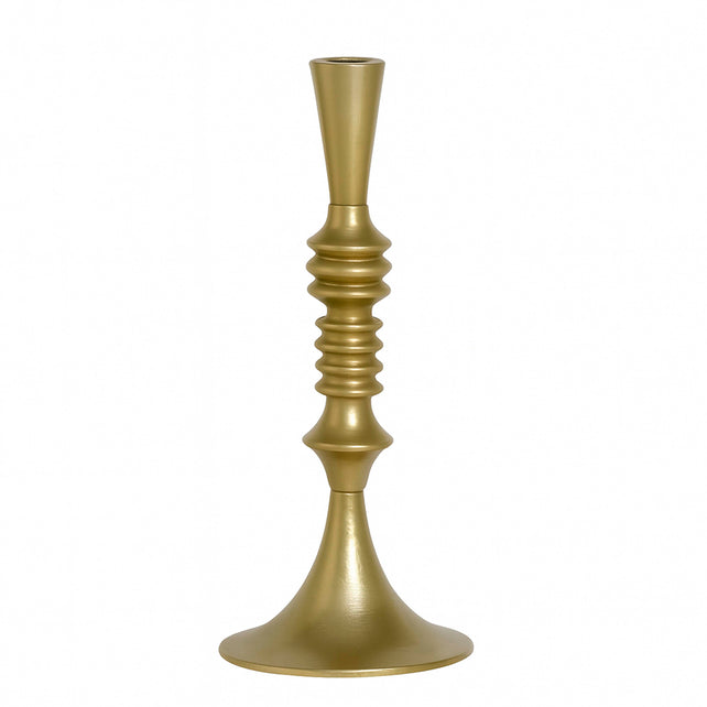 SALE Candle holder ALU RAW/GOLD 14x14x32