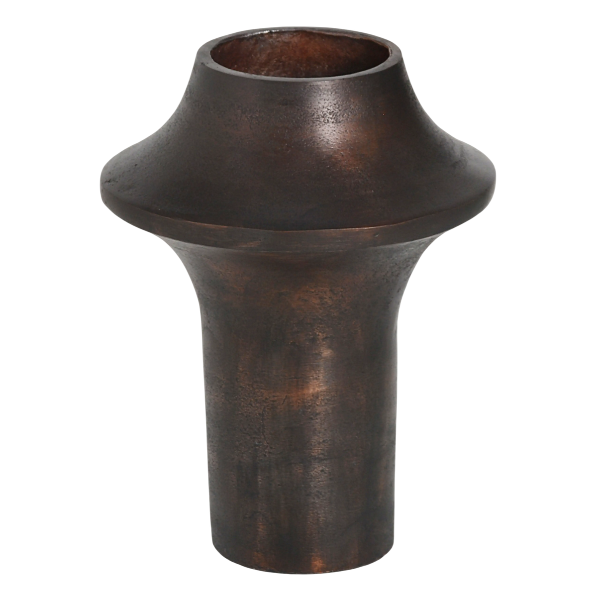 Vase ALU RAW/ANT.COPPER BROWN 29x29x41
