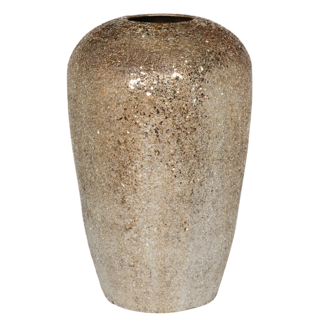 Vase champagnegold mosaic lacquared IR 42x42x68