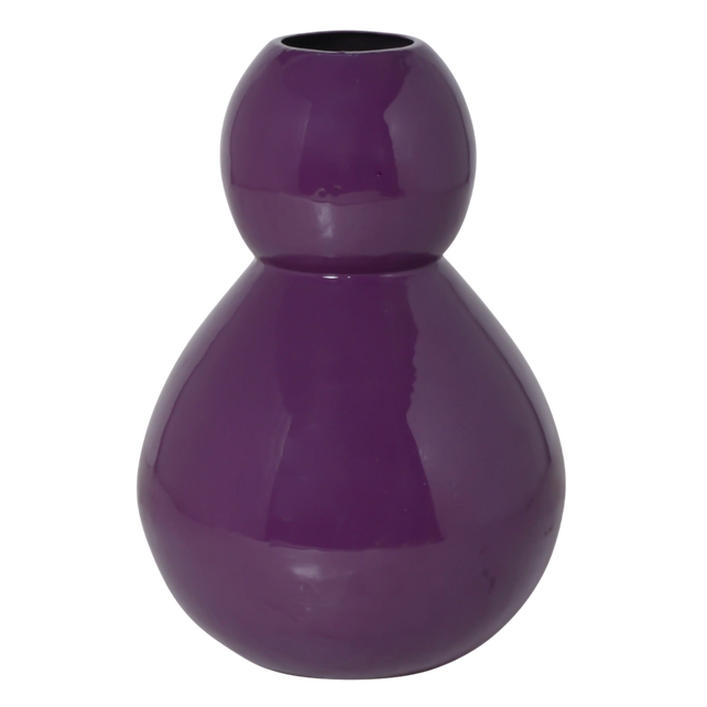 Vase IR/ENAMEL dark purple 21x21x30