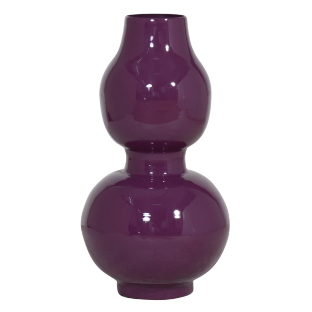 Vase dark purple enamel IR 21x21x35