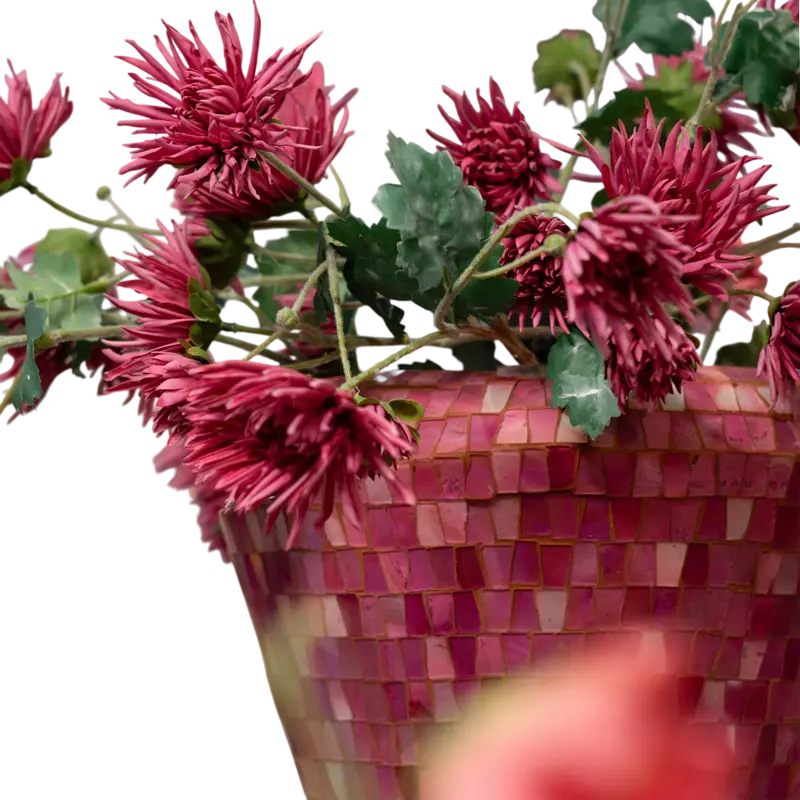 Vase multi pink mosaic IR 38x38x43