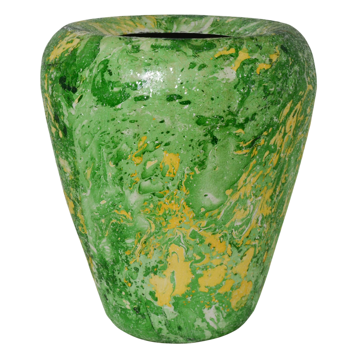 Vase green yellow mosaic IR  50x50x57