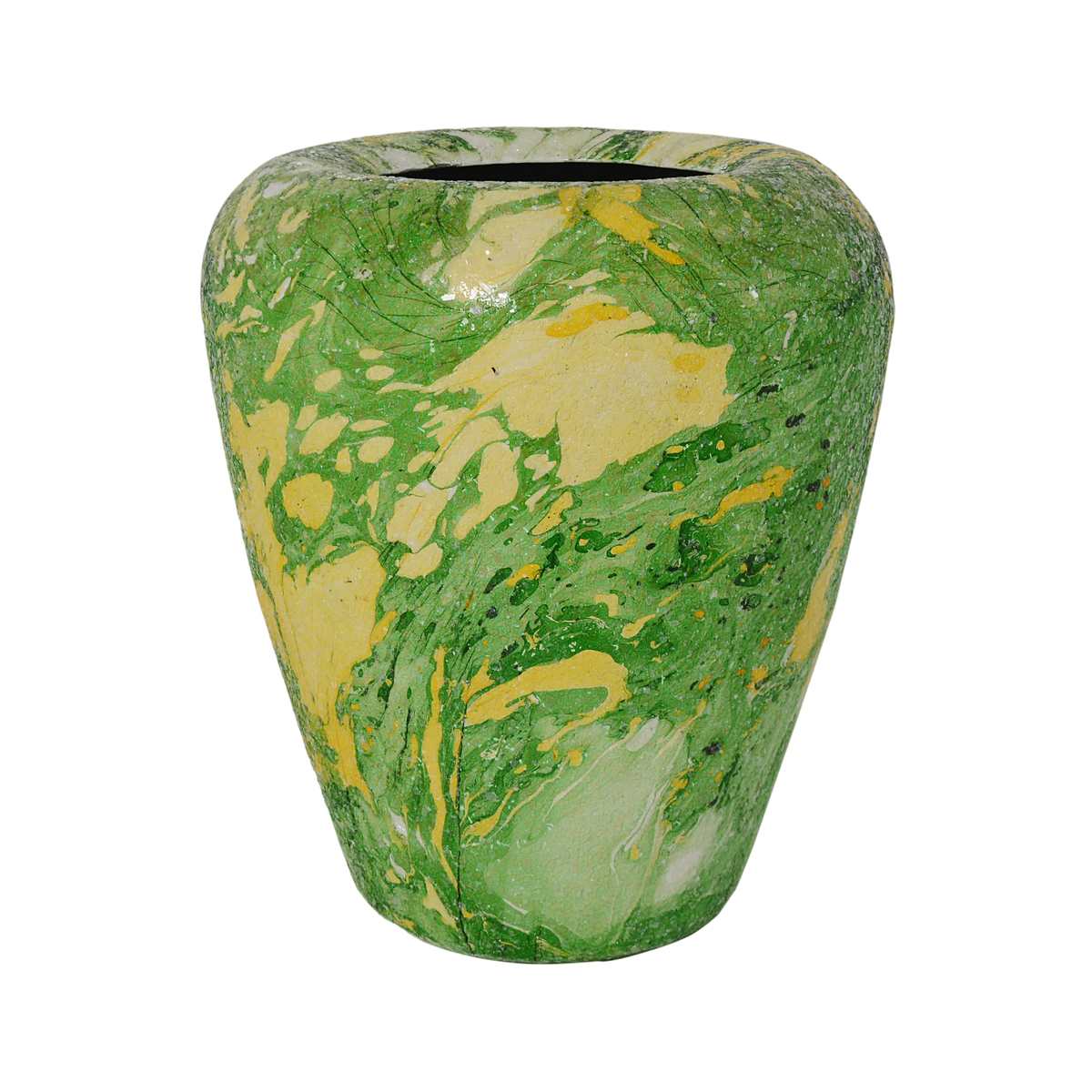Vase green yellow mosaic IR  39x39x46