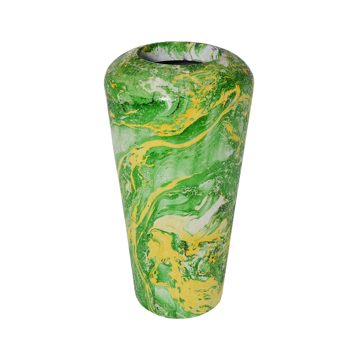 Vase green yellow mosaic IR 43x43x80