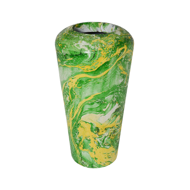 Vase green yellow mosaic IR 43x43x80