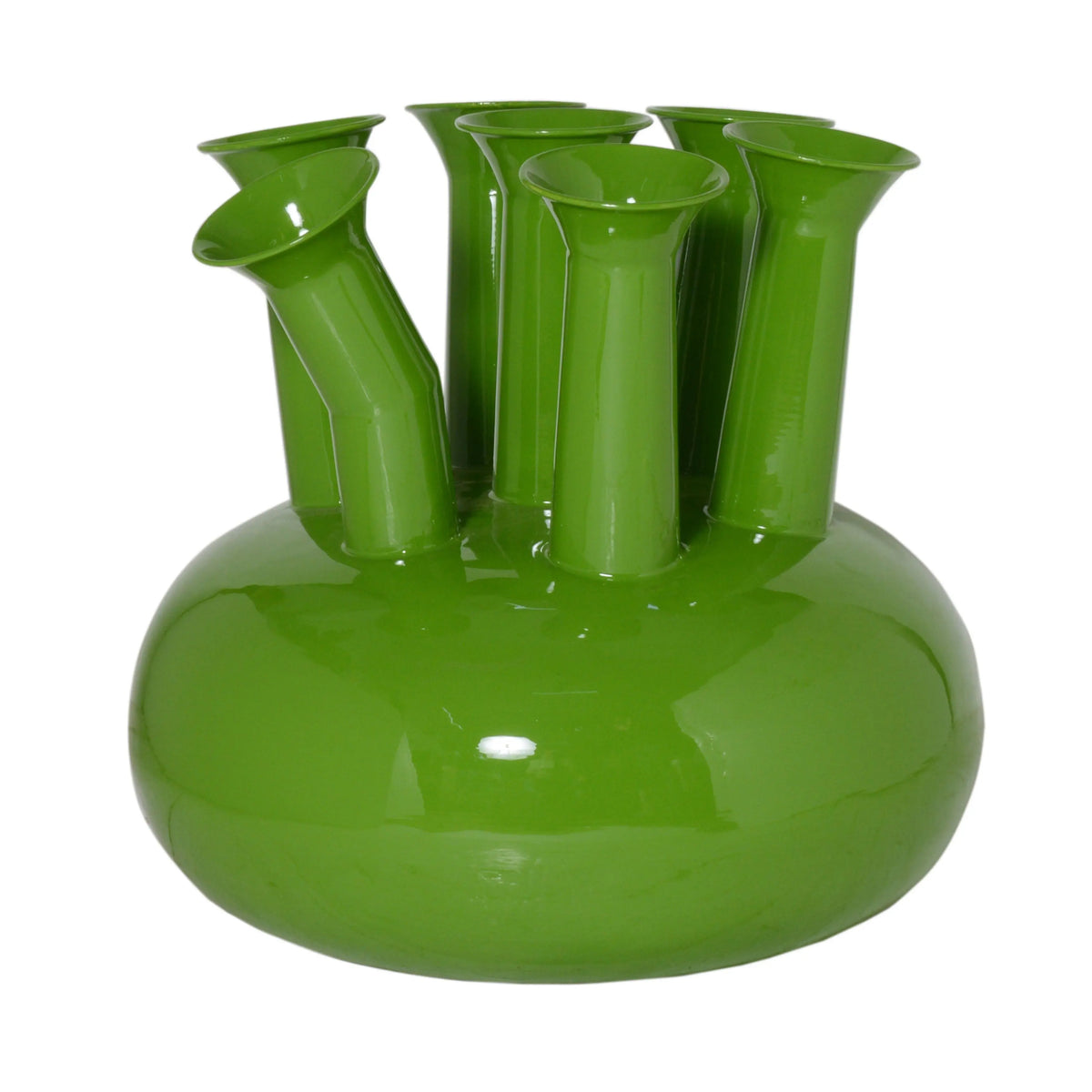 Vase 7 mouth leaf enamel IR 39x39x38