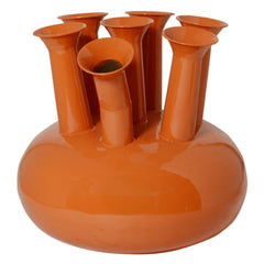 Vase 7 mouth papaya enamel IR 39x39x38