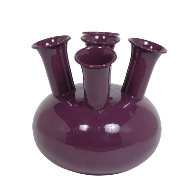 Vase 5 mouth dark purple enamel IR 23x23x23