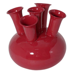 Vase 5 mouth fuchsia enamel IR 23x23x23