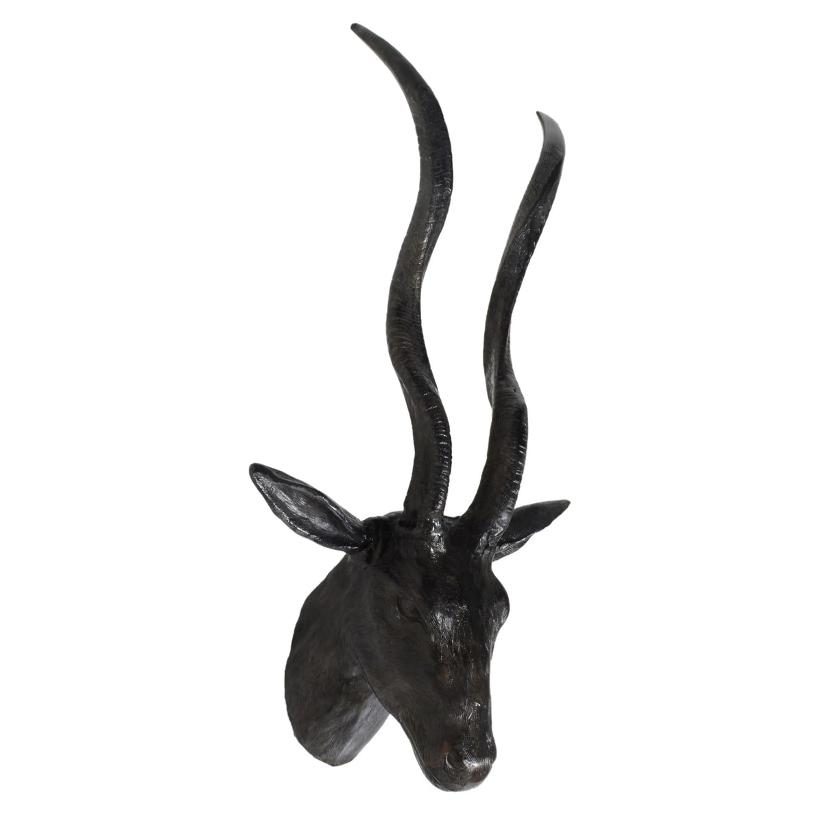 Decorative wall antelope head ALU RAW/GUN 99x50x36