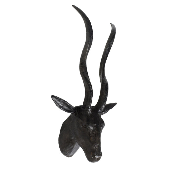 Decorative wall antelope head ALU RAW/GUN 99x50x36
