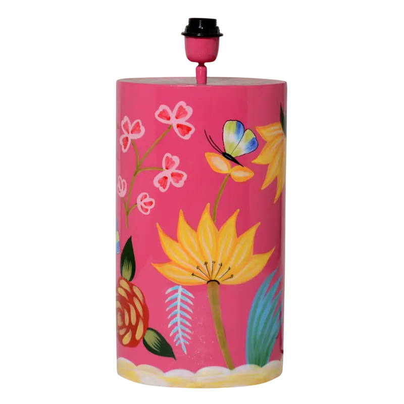 Table lamp handpainted fuchsia enamel IR 23x16x49