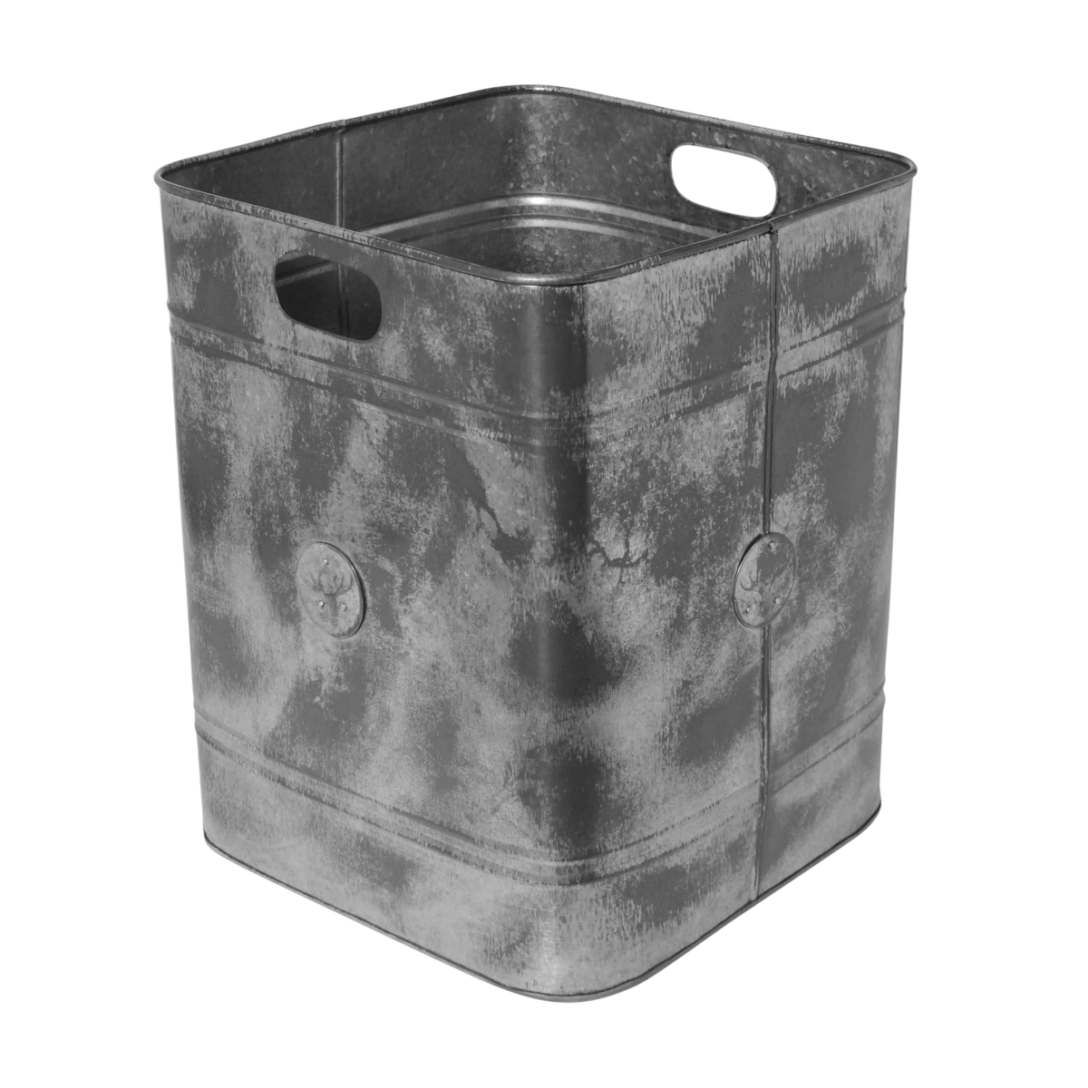 Basket w/moose IR/ANT.ZINC 34x34x57