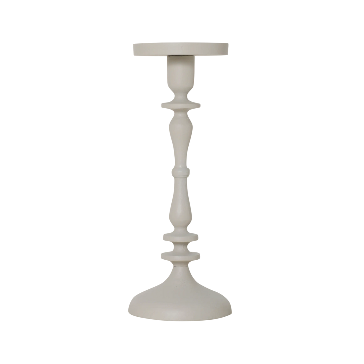 Candle holder ALU RAW/STONE 11x11x33