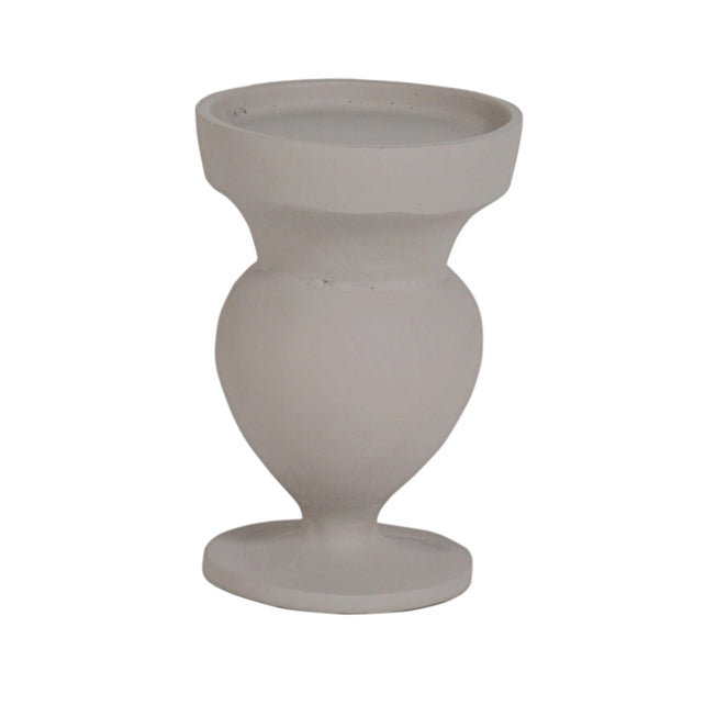 Candle holder ALU RAW/STONE 11x11x16
