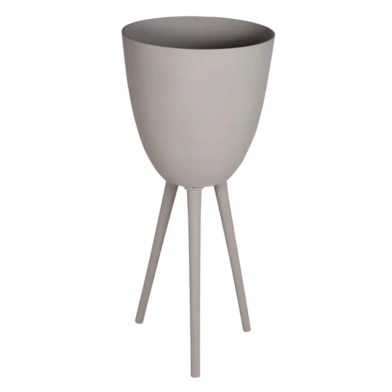 Planter on legs ALU RAW/STONE 40x40x95