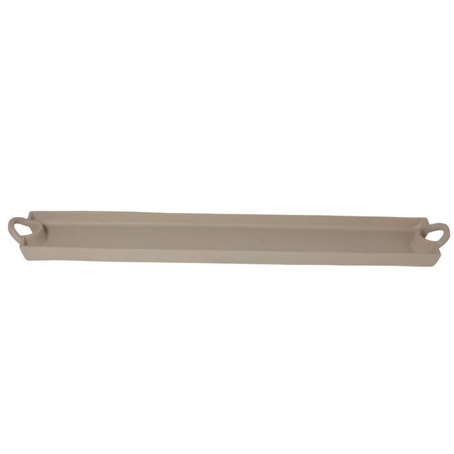 Tray w/handle ALU RAW/SAND 82x13x5