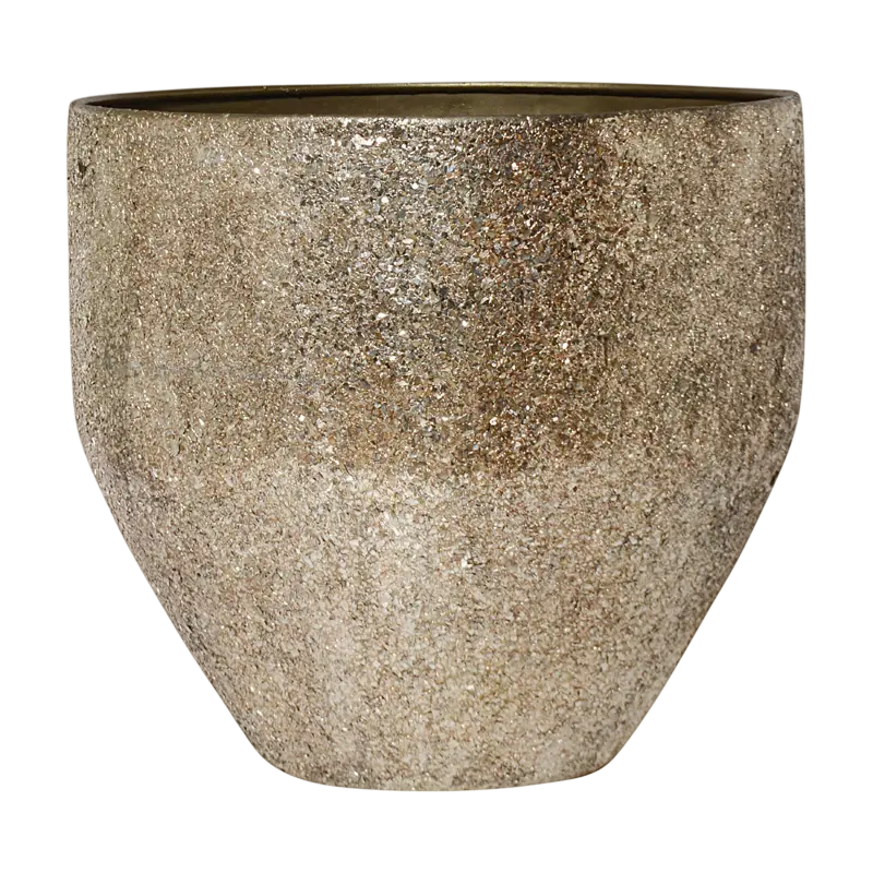 Vase champagnegold mosaic IR 49x49x46