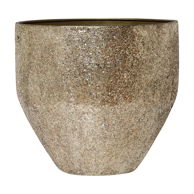 Vase champagnegold mosaic IR 49x49x46