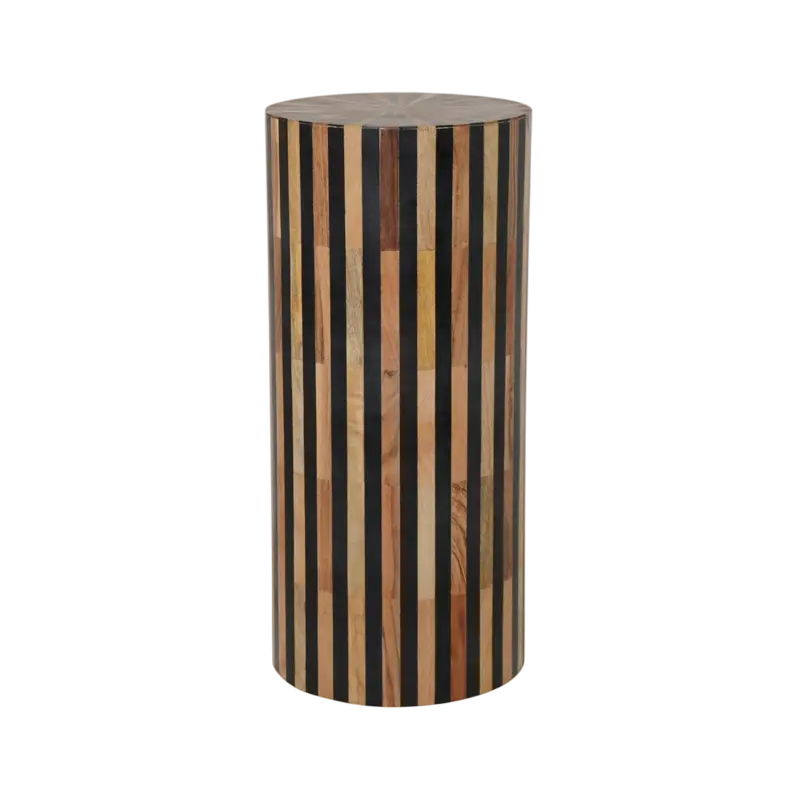 Column cylinder striped multi brown 27x27x60