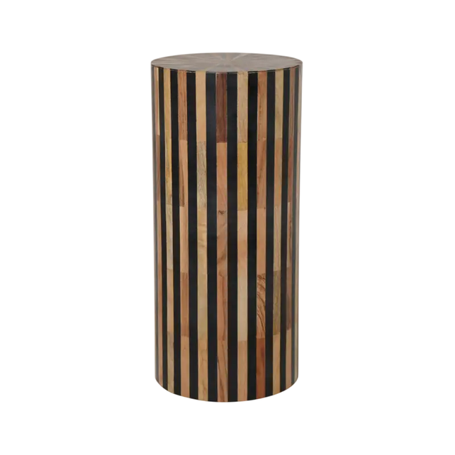 Column cylinder striped multi brown 27x27x60