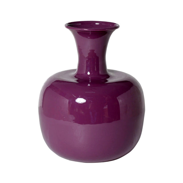 Vase high neck dark purple enamel IR 22x22x26