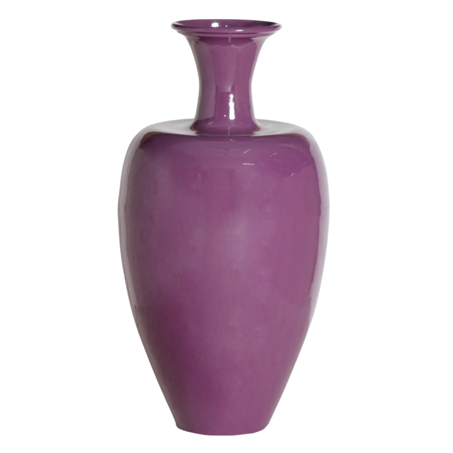 Vase dark purple enamel IR 23x23x44