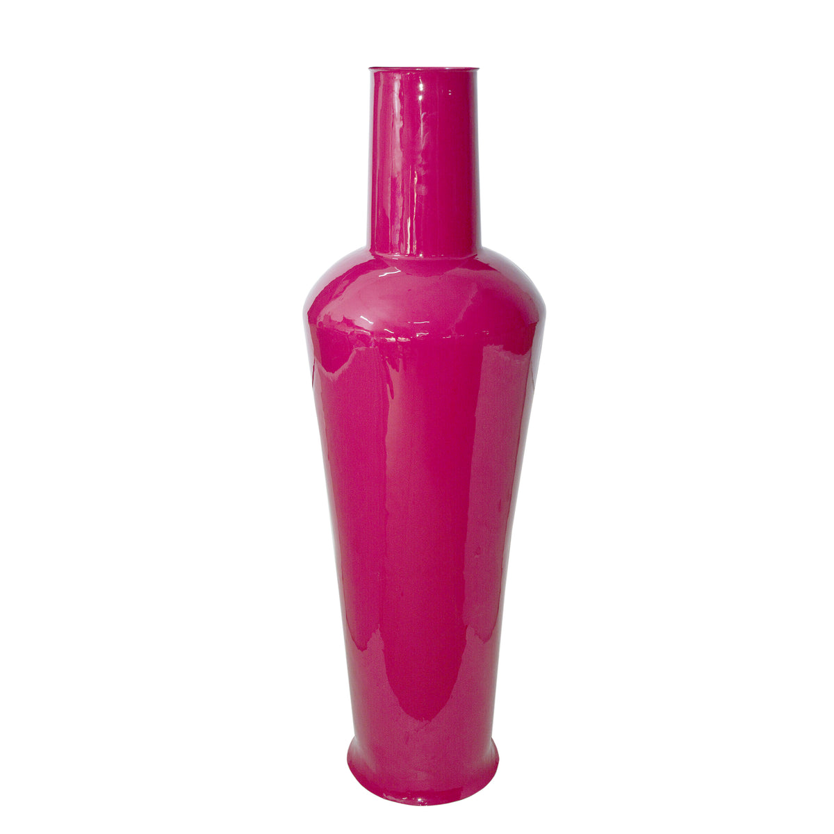 Vase high fuchsia enamel IR 58x58x178