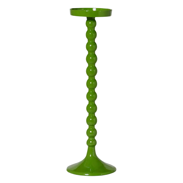Candle holder leaf enamel ALU RAW 14x14x45