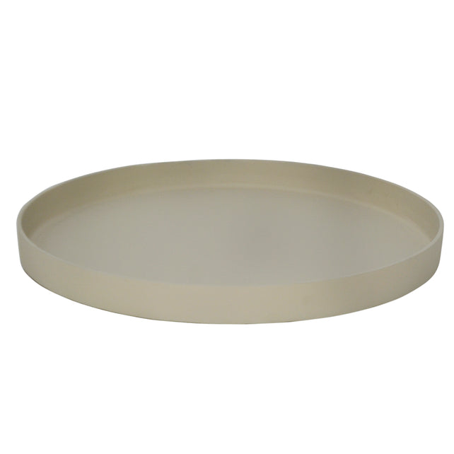 Plate ROWAN round ALU RAW/SAND 50x50x4