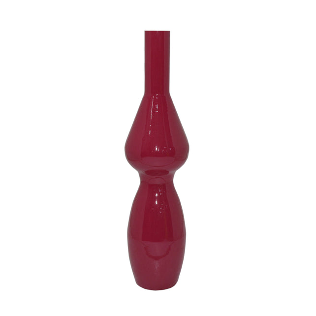 Vase fuchsia enamel IR 20x20x80