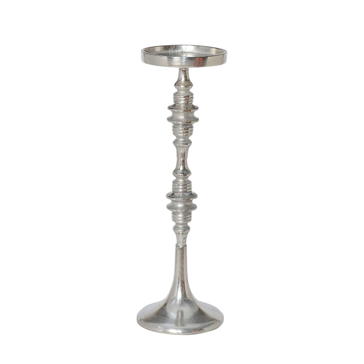 OUTLET Candle holder ALU RAW/NI 12x12x42