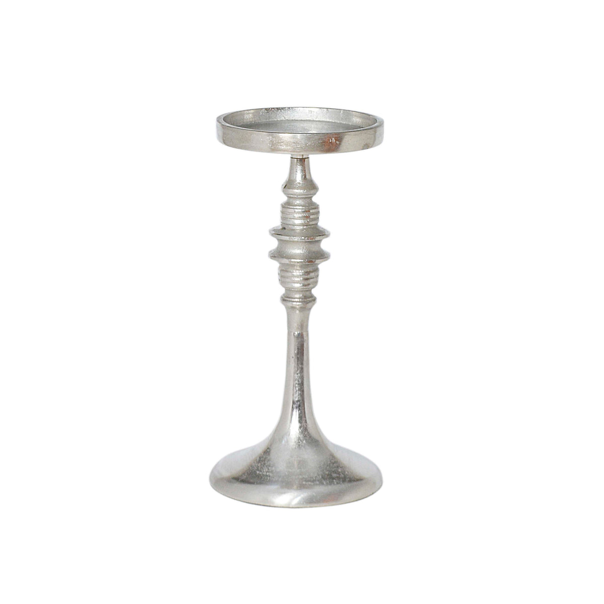 Candle holder ALU RAW/NI 12x12x29