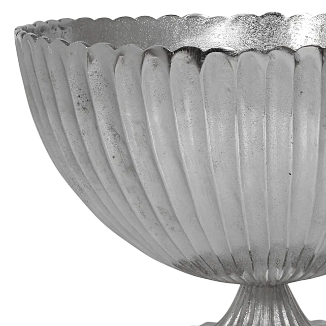 Bowl on stand ALU RAW/NI 44x44x30