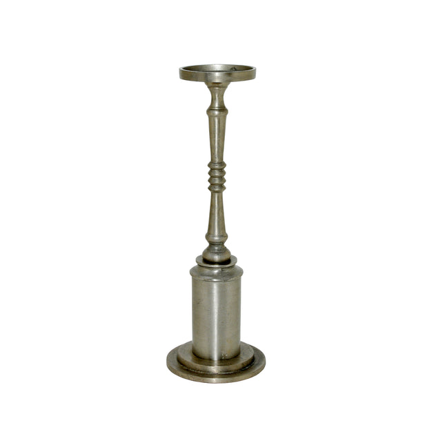 Candle holder ALU RAW/NEWPEWTER 16x16x52