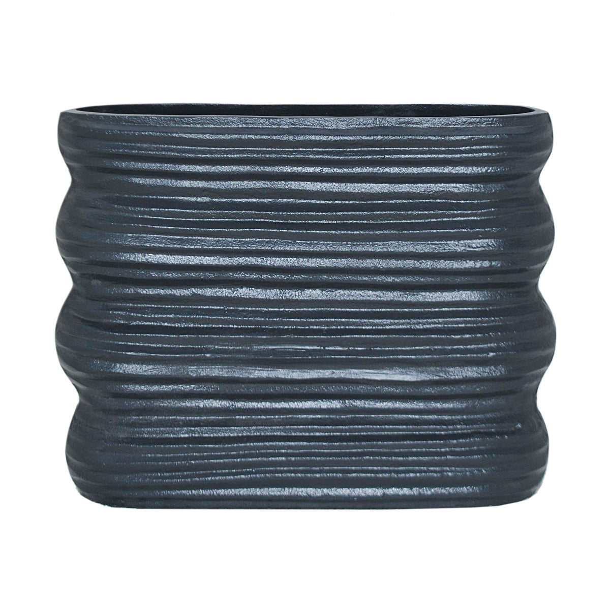 Vase ALU RAW/MATTBLACK 37x10x30