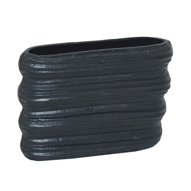 Vase ALU RAW/MATTBLACK 32x9x24