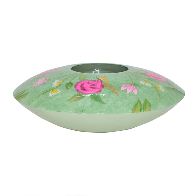 Vase handpainted soft green enamel IR 58x58x19