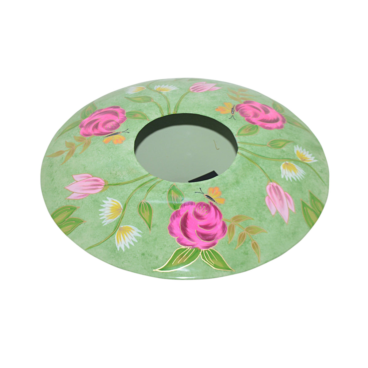 Vase handpainted soft green enamel IR 40x40x11